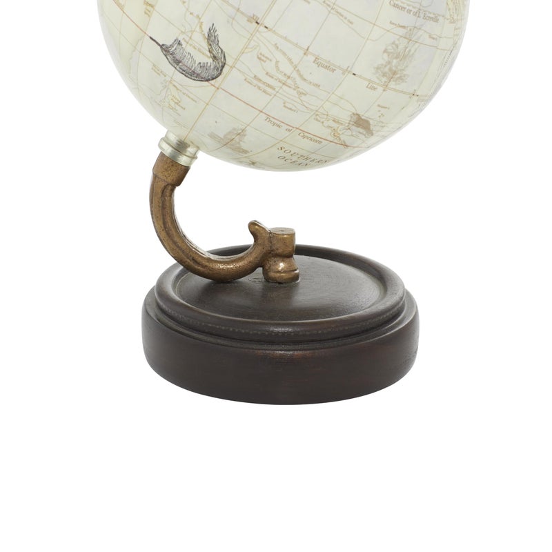 Deco 79 Wood Globe, 5" x 5" x 8", Yellow - Image 4